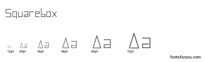 Squarebox Font Sizes