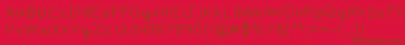 Aaron Font – Brown Fonts on Red Background
