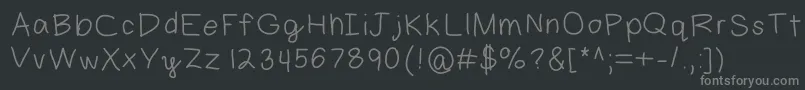 Czcionka Aaron – szare czcionki na czarnym tle