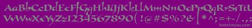 More about Callimundial Font Callimundial Font – Gray Fonts on Purple Background