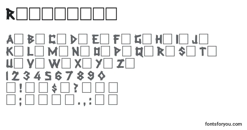 Шрифт Rockmaker – алфавит, цифры, специальные символы