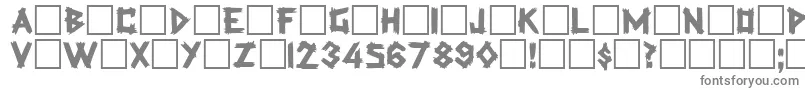 フォントRockmaker – 白い背景に灰色の文字
