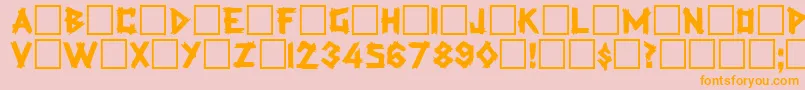 Rockmaker Font – Orange Fonts on Pink Background