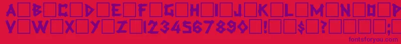Rockmaker Font – Purple Fonts on Red Background