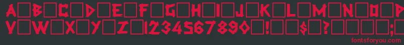 Rockmaker Font – Red Fonts on Black Background
