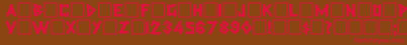 Rockmaker Font – Red Fonts on Brown Background