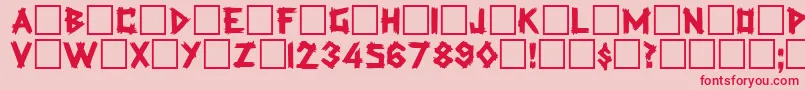 Rockmaker Font – Red Fonts on Pink Background