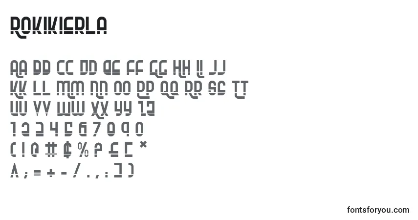 Шрифт Rokikierla – алфавит, цифры, специальные символы