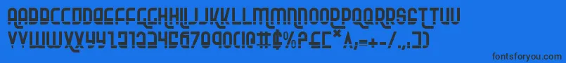Шрифт Rokikierla – чёрные шрифты на синем фоне