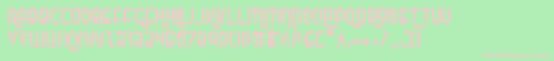 Rokikierla-fontti – vaaleanpunaiset fontit vihreällä taustalla