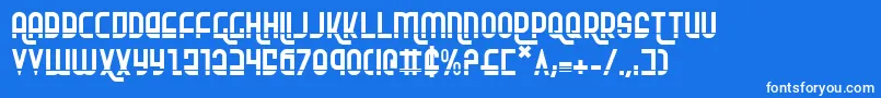 Rokikierla-fontti – valkoiset fontit sinisellä taustalla