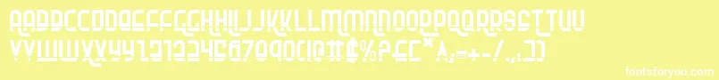 フォントRokikierla – 黄色い背景に白い文字
