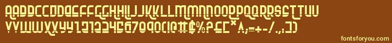 Шрифт Rokikierla – жёлтые шрифты на коричневом фоне