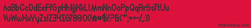 Шрифт MightySquidge – чёрные шрифты на красном фоне