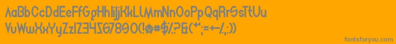 MightySquidge Font – Gray Fonts on Orange Background