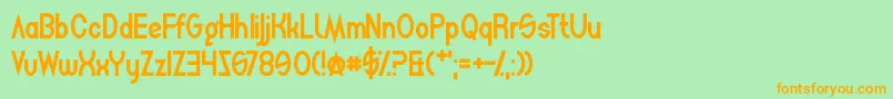 MightySquidge Font – Orange Fonts on Green Background