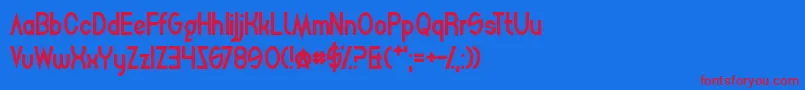 MightySquidge Font – Red Fonts on Blue Background