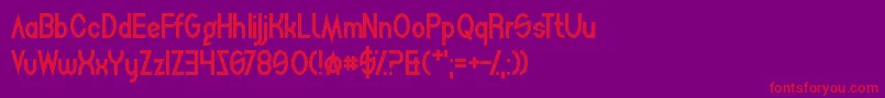 MightySquidge Font – Red Fonts on Purple Background