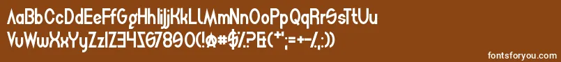 MightySquidge Font – White Fonts on Brown Background