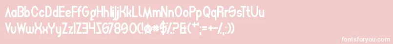 フォントMightySquidge – ピンクの背景に白い文字