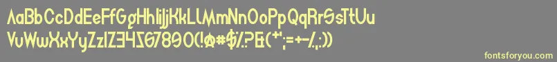 MightySquidge Font – Yellow Fonts on Gray Background