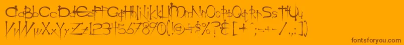 Шрифт Og – коричневые шрифты на оранжевом фоне