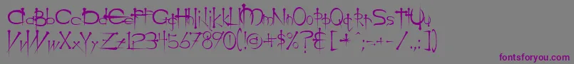 Og-Schriftart – Violette Schriften auf grauem Hintergrund