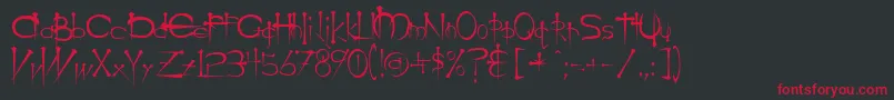 Og Font – Red Fonts on Black Background