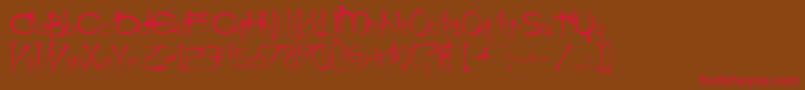 Og Font – Red Fonts on Brown Background