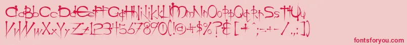 Og Font – Red Fonts on Pink Background