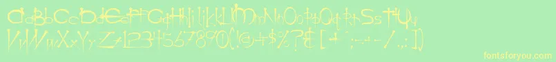 More about Og Font Og Font – Yellow Fonts on Green Background