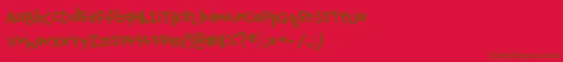 Faithhandwriting Font – Brown Fonts on Red Background