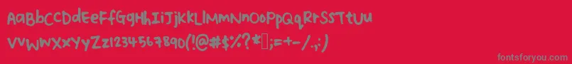Faithhandwriting Font – Gray Fonts on Red Background