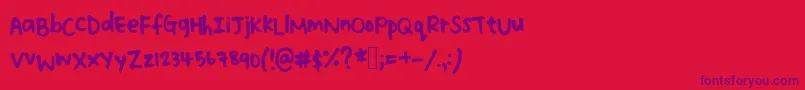Faithhandwriting Font – Purple Fonts on Red Background