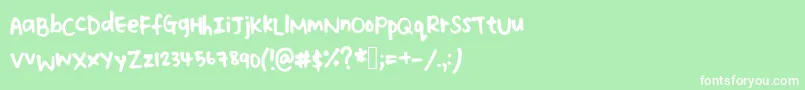 Faithhandwriting Font – White Fonts on Green Background