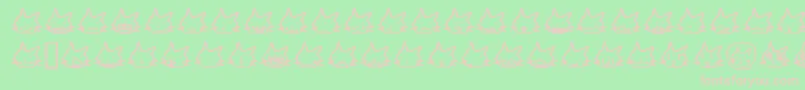 CaFace Font – Pink Fonts on Green Background