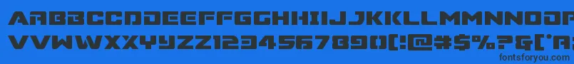Шрифт Supercommando – чёрные шрифты на синем фоне