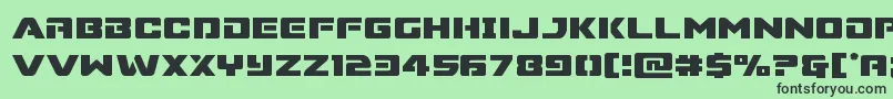 Supercommando Font – Black Fonts on Green Background