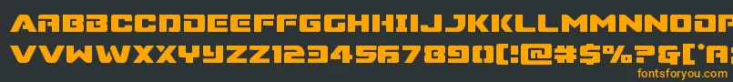 Supercommando Font – Orange Fonts on Black Background