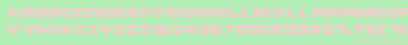 Supercommando-Schriftart – Rosa Schriften auf grünem Hintergrund