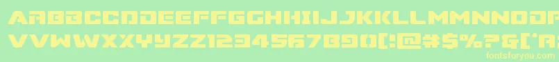 Supercommando Font – Yellow Fonts on Green Background
