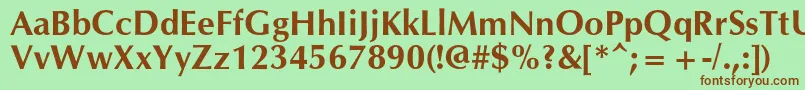 OpiumnewcBold Font – Brown Fonts on Green Background