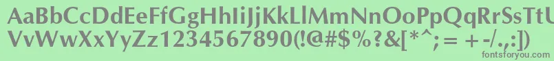 フォントOpiumnewcBold – 緑の背景に灰色の文字
