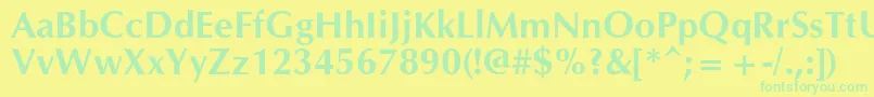 OpiumnewcBold Font – Green Fonts on Yellow Background