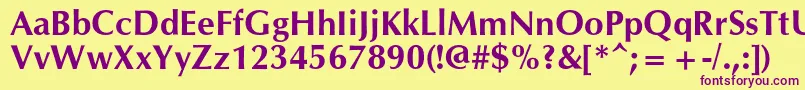 OpiumnewcBold Font – Purple Fonts on Yellow Background