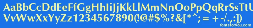 OpiumnewcBold Font – Yellow Fonts on Blue Background