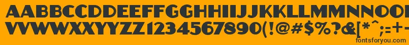 Czcionka Anchorjack – czarne czcionki na pomarańczowym tle