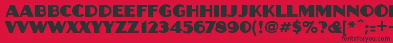 Anchorjack-fontti – mustat fontit punaisella taustalla