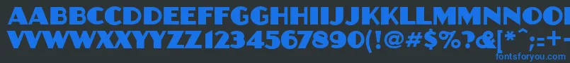 Anchorjack Font – Blue Fonts on Black Background