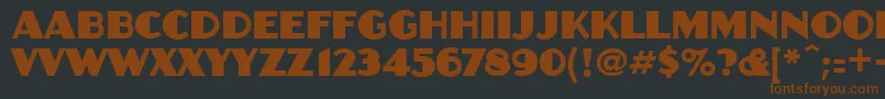 Fonte Anchorjack – fontes marrons em um fundo preto
